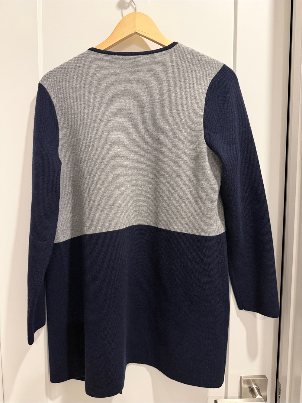 Talbots Open-Front Colorblock Cardigan - Picture 2 of 4